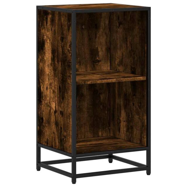 Berkfield Home Book Cabinet Smoked Oak 40x35x76 cm Engineered Wood in Brown - Size: 40 x 35 x 76 cm - image 1
