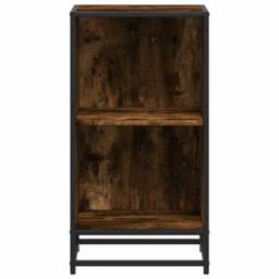 Berkfield Home Book Cabinet Smoked Oak 40x35x76 cm Engineered Wood in Brown - Size: 40 x 35 x 76 cm - thumbnail 4