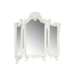 Melody Maison Small Ornate Cream Rose Triple Mirror - 38cm X 38cm - Size: 38 cm X 38 cm - thumbnail 1