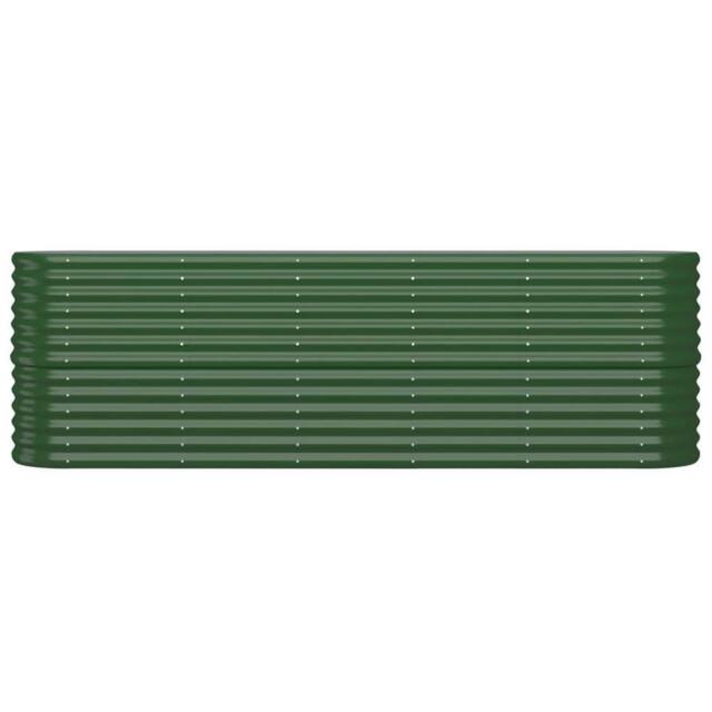 Berkfield Home Garden Raised Bed Powder-coated Steel 224x40x68 cm Green - Size: 224 x 40 x 68 cm - image 1