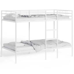 Berkfield Home Breathable Bunk Bed without Mattress White 100x200 cm Steel - thumbnail 4