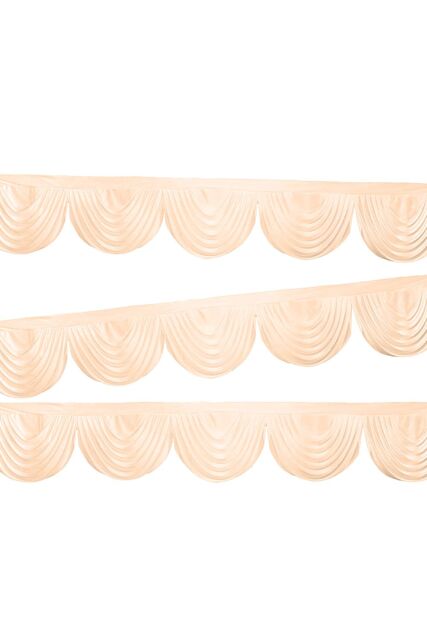 Neel Blue Swag Curtain Panel Ice Silk Detachable Swag Backdrop, 2 Metre in Rose Gold - image 1