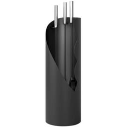 STILVORA Metal Fireplace Tools Set with Bucket in Black - thumbnail 5
