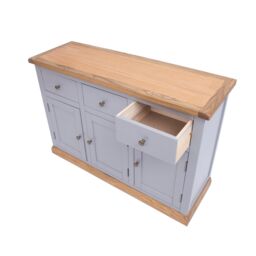 Cabinet Bits Biccari Grey 3 Drawer 3 Door Sideboard Brass Knob - thumbnail 5