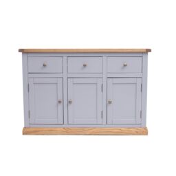 Cabinet Bits Biccari Grey 3 Drawer 3 Door Sideboard Brass Knob - thumbnail 2