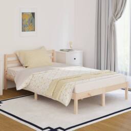 Berkfield Home Day Bed Solid Wood Pine 120x200 cm in Brown - Size: Small Double - thumbnail 2