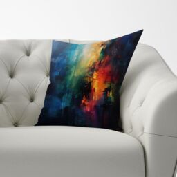 Warren Reed - Designer Colourful Chaos: Urban Dreamscape Cushions - Size: 60 cm x 60 cm - thumbnail 3