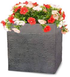 Primrose Garden Light Grey Fibrecotta Brick Square Bring Planter Pot 50cm - thumbnail 3