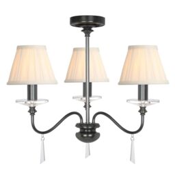 Netlighting Finsbury Park 3 Light Chandelier Old Bronze in Brown - thumbnail 2