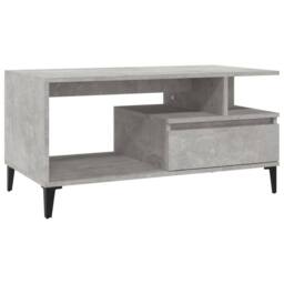 Berkfield Home Coffee Table Concrete Grey 90x49x45 cm Engineered Wood - Size: 90 x 49 x 45 cm - thumbnail 1