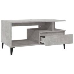 Berkfield Home Coffee Table Concrete Grey 90x49x45 cm Engineered Wood - Size: 90 x 49 x 45 cm - thumbnail 6