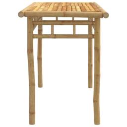 Berkfield Home Beautiful Garden Dining Table 110x55x75 cm Bamboo in Brown - Size: 110 x 55 x 75 cm - thumbnail 5