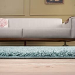 THE RUGS Soft Plain High Pile Shaggy Rugs & Runners Living Room Bedroom 380 in Duck Egg Blue - Size: 180 cm x 270 cm - thumbnail 5