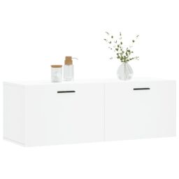 Berkfield Home Wall Cabinet White 100x36.5x35 cm Engineered Wood - thumbnail 3