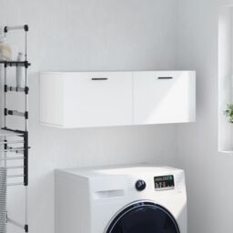 Berkfield Home Wall Cabinet White 100x36.5x35 cm Engineered Wood - thumbnail 1