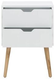 GFW Nyborg Single 2 Drawer Bedside in White - thumbnail 5