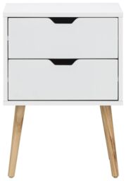 GFW Nyborg Single 2 Drawer Bedside in White - thumbnail 4