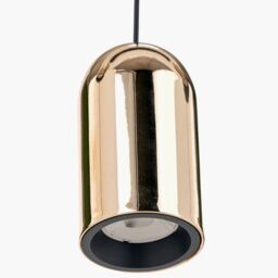 Ruma Black & Rose Gold Metal 5 Drop LED Pendant Ceiling Light - thumbnail 4