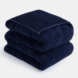 OHS Teddy Fleece Sensory Sleep Therapy Weighted Blanket 150 x 200 cm 8kg in Dark Navy - Size: 150 cm x 200 cm - thumbnail 5