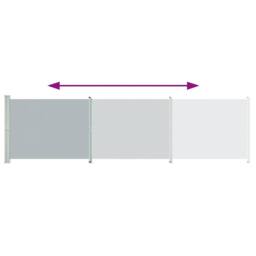 Berkfield Home Patio Retractable Side Awning 600x160 cm Grey - thumbnail 4