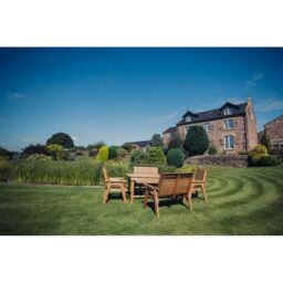 Churnet Valley Garden Furniture Ltd Valley 6 Seater Set 2XC 2XB - Timber - Minimal Assembly Required in Brown - thumbnail 7