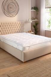 Slumberdown Sleep Soundly 2.5cm Mattress Topper in Off-White - Size: Single Fitted - thumbnail 6