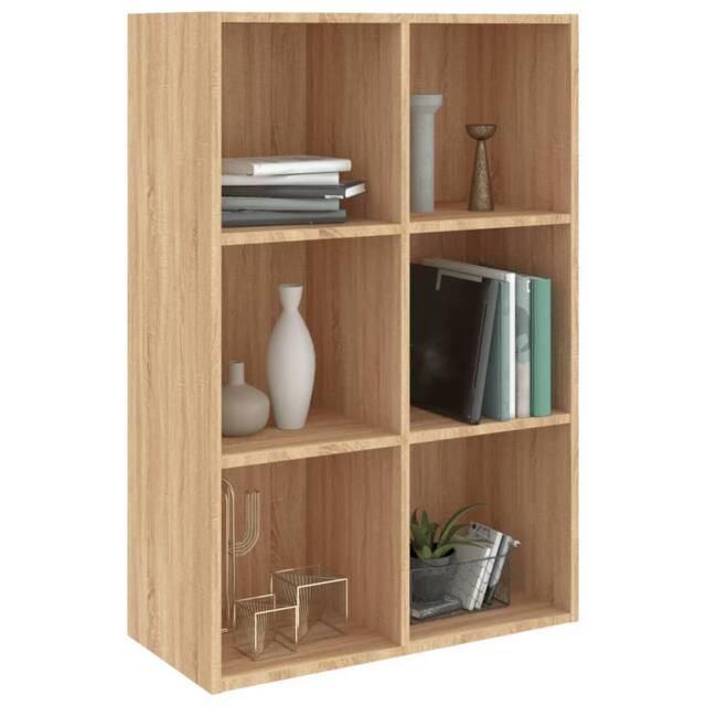 Berkfield Home Classic Book Cabinet/Sideboard Sonoma Oak 66x30x97.8 cm Engineere in Light Tan - image 1