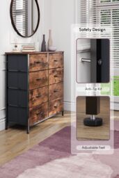 Home Discount Vida Designs Chorley 8 Drawer Chest Of Drawers UKFR Fabric Storage in Brown - thumbnail 5