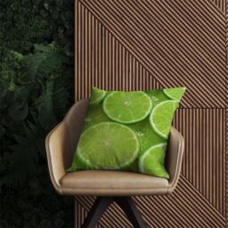 Warren Reed - Designer Fresh Limes Outdoor Cushion in Green - Size: 45 cm x 45 cm - thumbnail 2