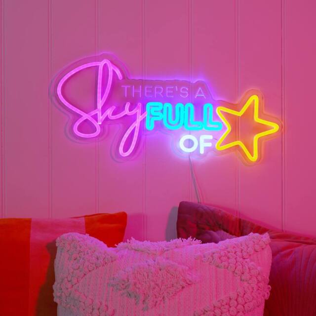 Signography Neon Collection Wall Sign with USB - There's a Sky Full of 'Stars' - image 1