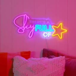 Signography Neon Collection Wall Sign with USB - There's a Sky Full of 'Stars' - thumbnail 1