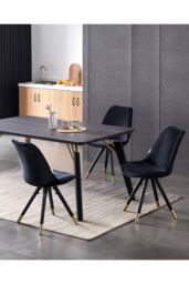 'Sofia Cosmo' LUX Dining Set with a Table & Chairs Set of 4 - thumbnail 3