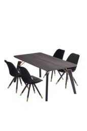 'Sofia Cosmo' LUX Dining Set with a Table & Chairs Set of 4 - thumbnail 1