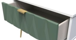 Ready Assembled 2 U Dallas 1 Drawer Wide Side Table (Ready Assembled) in Green - thumbnail 5
