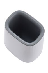 Living and Home Flexible Silicone Toilet Brush and Holder with Detachable Handle in White - thumbnail 4