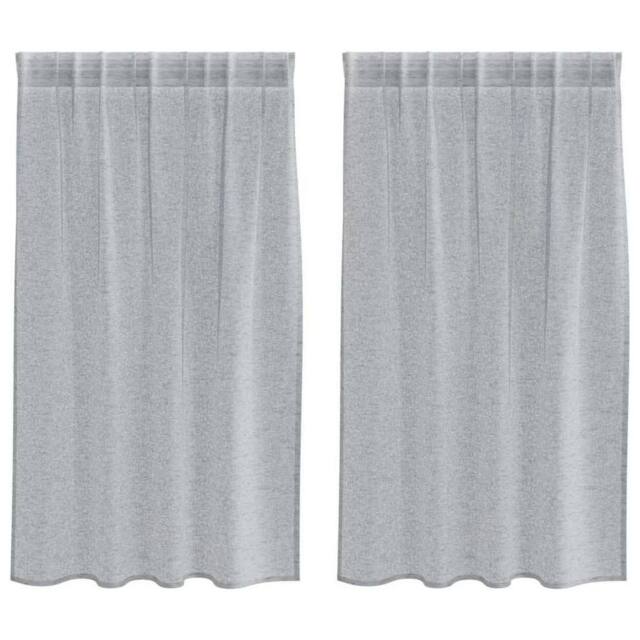 Berkfield Home Curtains with Curtains 2 pcs Dark gray 140 x 140 cm Polyester in Grey - image 1