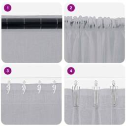 Berkfield Home Curtains with Curtains 2 pcs Dark gray 140 x 140 cm Polyester in Grey - thumbnail 7
