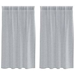 Berkfield Home Curtains with Curtains 2 pcs Dark gray 140 x 140 cm Polyester in Grey - thumbnail 1