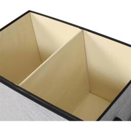 Nordara Grey Mesh Large Collapsible Storage Box Toy Chest Kids Room - thumbnail 2