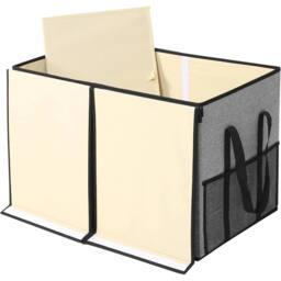 Nordara Grey Mesh Large Collapsible Storage Box Toy Chest Kids Room - thumbnail 5