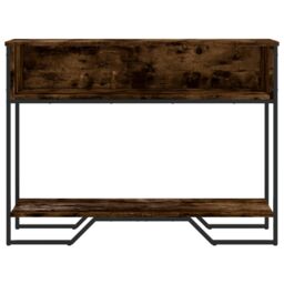 Berkfield Home Console Table Smoked Oak 100x35x74.5 cm Engineered Wood in Brown - thumbnail 4
