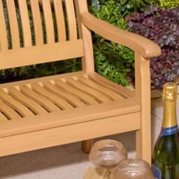 Rowlinsons 1.5m Farnham Bench - Timber - L72 x W161 x H87 cm in Brown - thumbnail 6