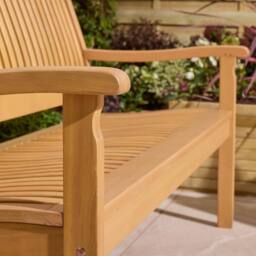 Rowlinsons 1.5m Farnham Bench - Timber - L72 x W161 x H87 cm in Brown - thumbnail 3