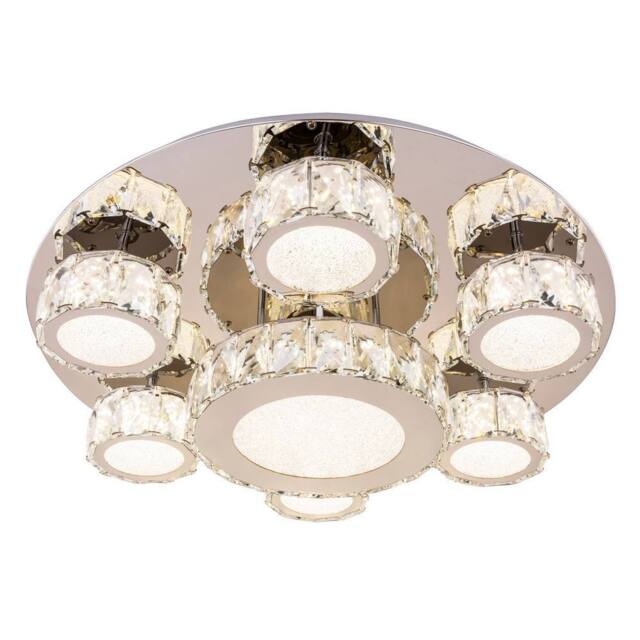 Netlighting Amur Ceiling Light Chrome K9 Crystals 7x LED 4000K in Silver - image 1