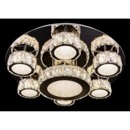 Netlighting Amur Ceiling Light Chrome K9 Crystals 7x LED 4000K in Silver - thumbnail 5