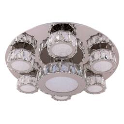 Netlighting Amur Ceiling Light Chrome K9 Crystals 7x LED 4000K in Silver - thumbnail 2