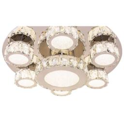 Netlighting Amur Ceiling Light Chrome K9 Crystals 7x LED 4000K in Silver - thumbnail 3