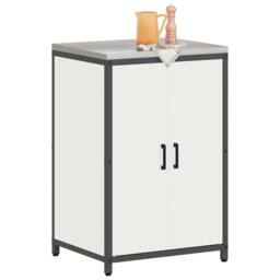 Berkfield Home Kitchen Storage Cabinet with Shelf with Storage with Door White Steel