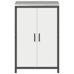 Berkfield Home Kitchen Storage Cabinet with Shelf with Storage with Door White Steel - thumbnail 7