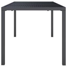 Berkfield Home Garden Table Anthracite 165x80x72 cm Steel in Black - Size: 165 x 80 x 72 cm - thumbnail 4